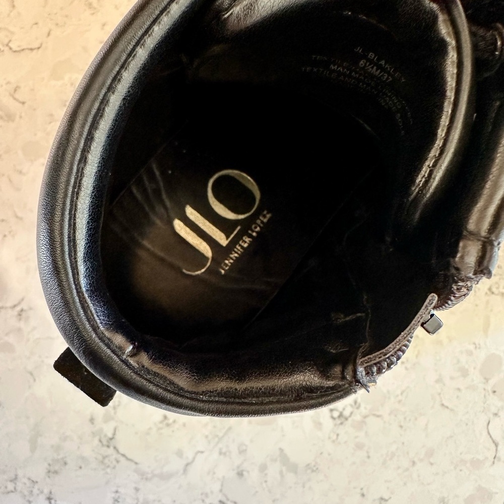 JLO Wedge High-Top Sneakers – Black – Size 6.5 - Picture 8 of 12